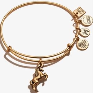 Alex and Ani Unicorn Charm Bangle Bracelet| Rafaelian Gold | NWT| RARE